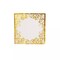 WHITE 20 Soft 3 Ply Paper Disposable Dinner NAPKINS GOLD Lace Design